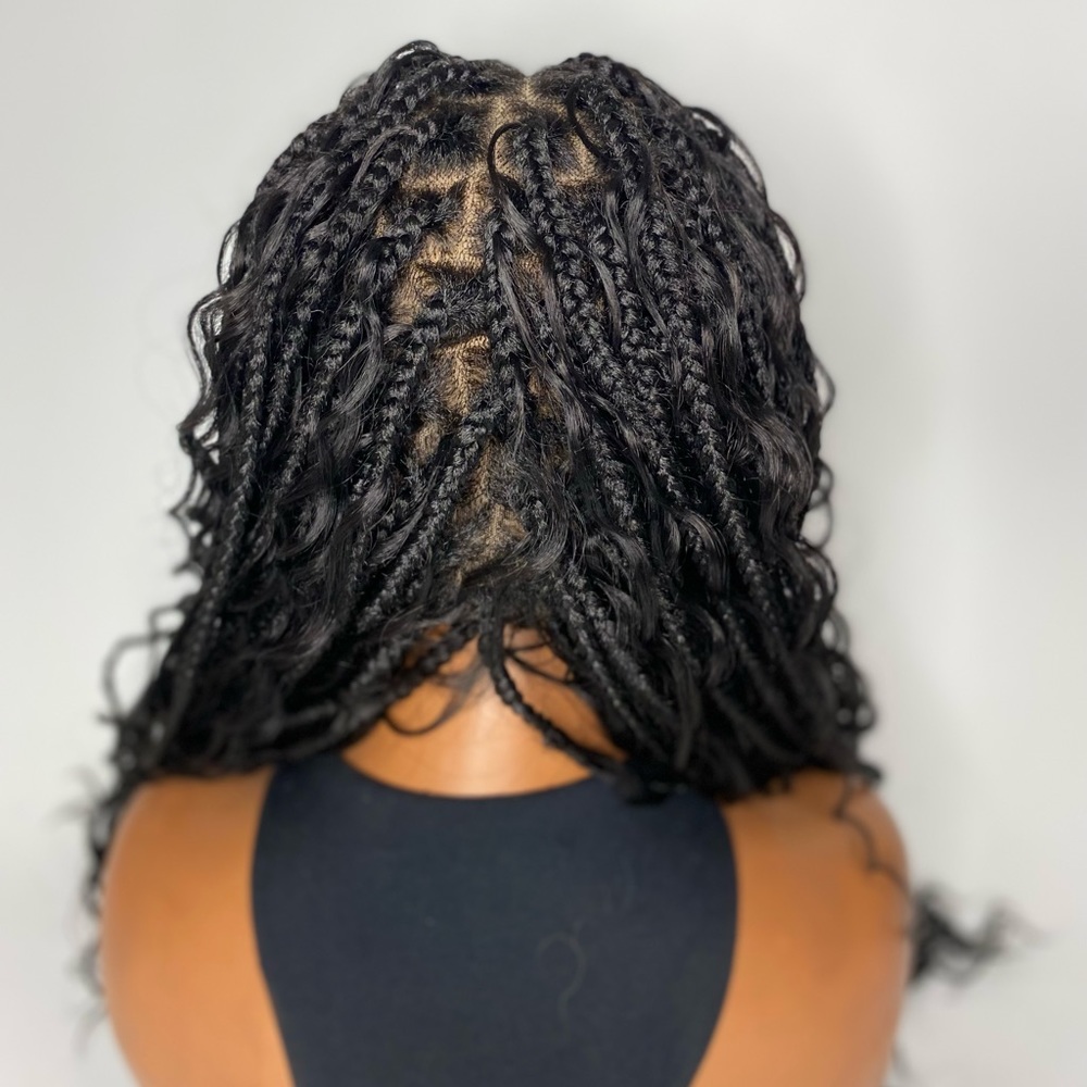 1. KEHLANI | 28” BLACK BOHO BRAIDED FULL LACE WIG - Picture 5 of 9